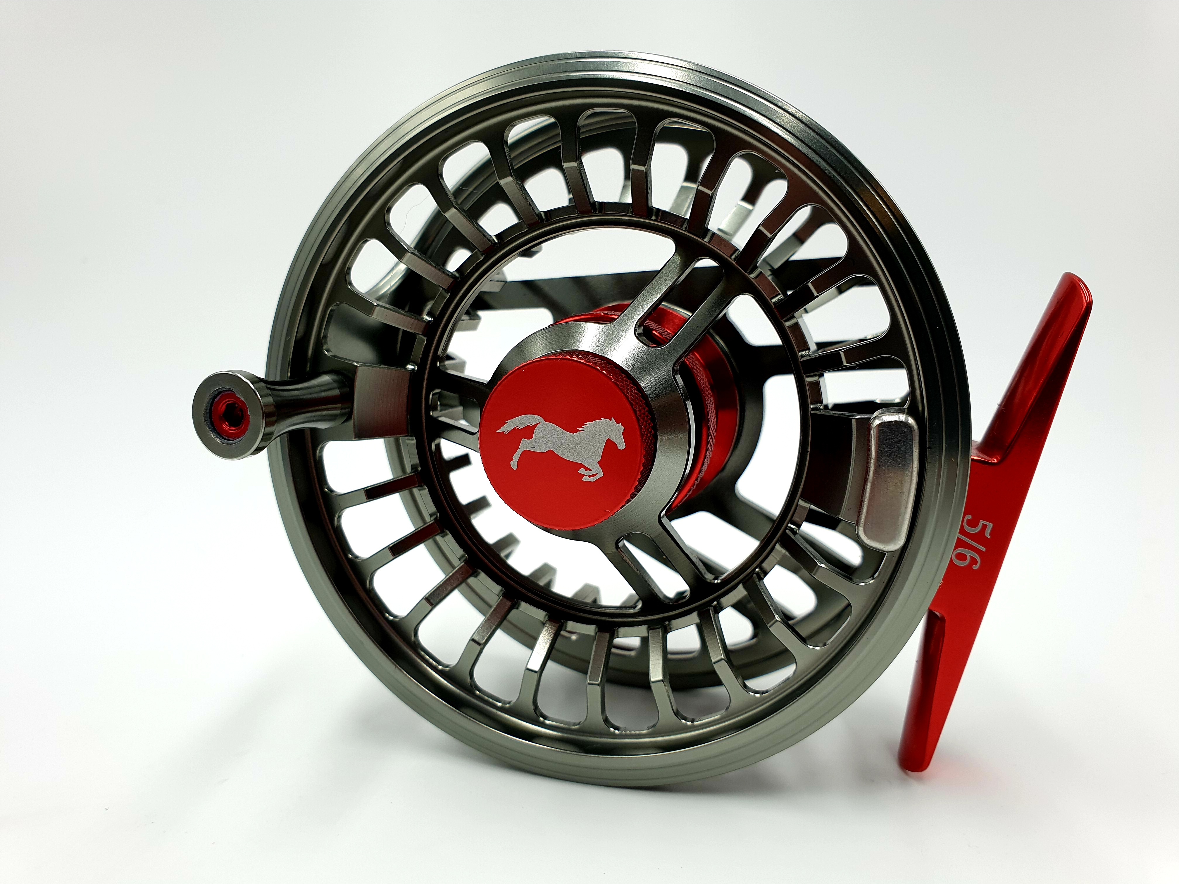 FLC Stallion 5/6 Reel Gunsmoke Metallic Red 