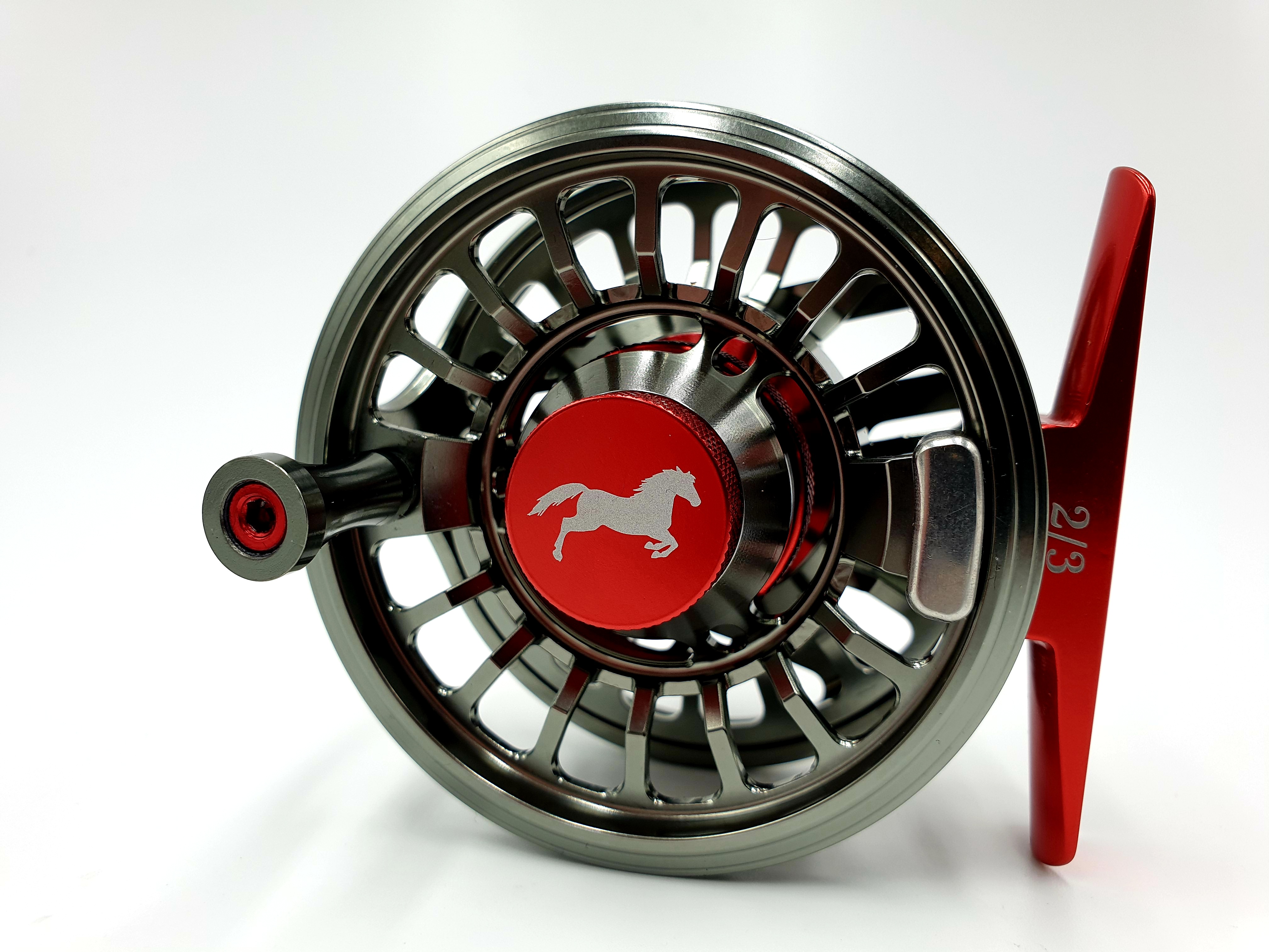 FLC Stallion 2/3 Reel Gunsmoke Metallic Red 