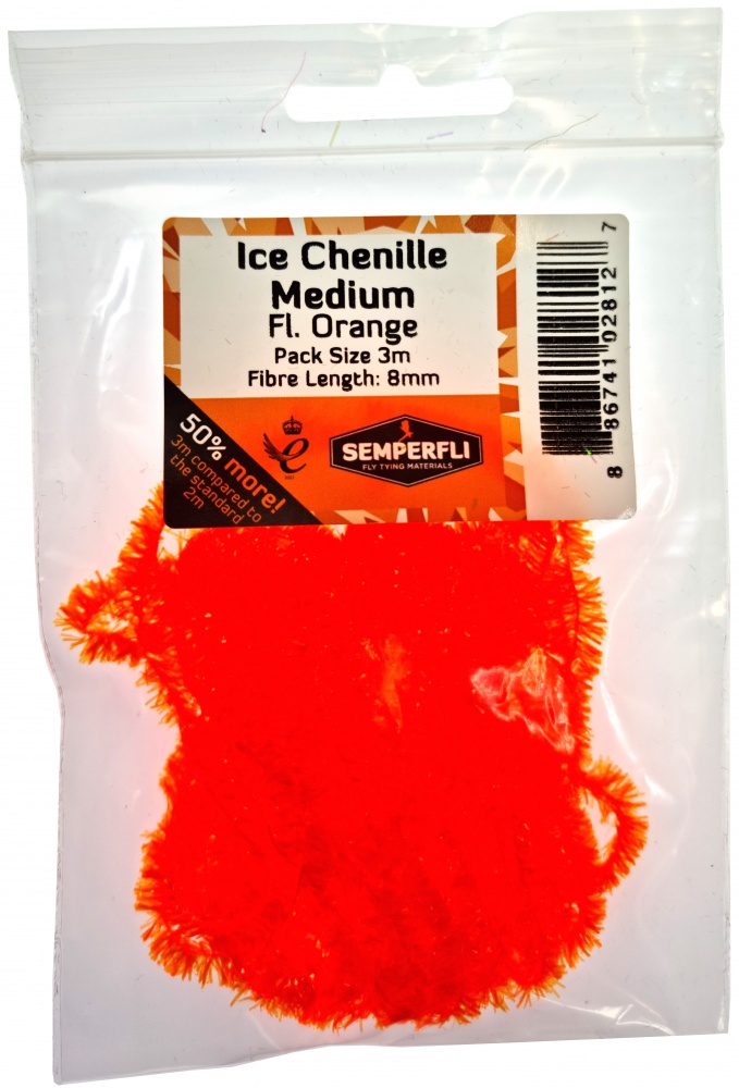 Ice Chenille Fluoro Orange Medium