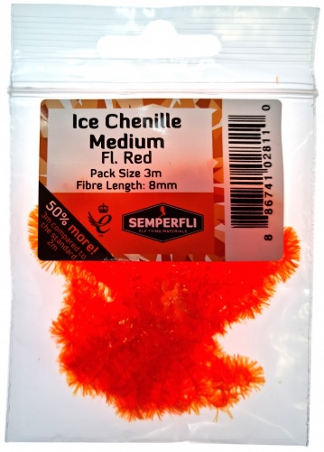 Ice Chenille Fluoro Red Medium