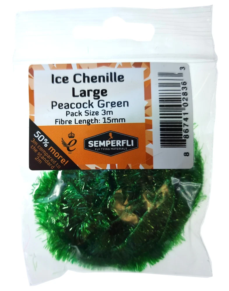 Ice Chenille Peacock Green Large 
