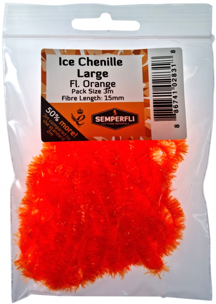 Ice Chenille Fluoro Orange Large