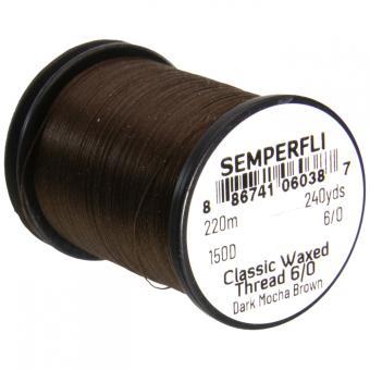 Classic Waxed Thread 6/0 Dark Mocha Brown 