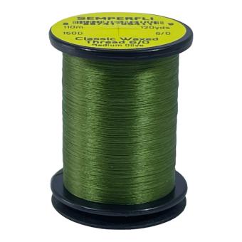 Classic Waxed Thread 6/0 Medium Olive 110 meter