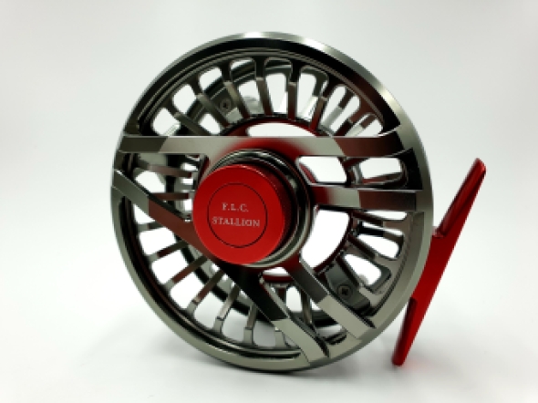 FLC Stallion 7/8 Reel Gunsmoke Metallic Red