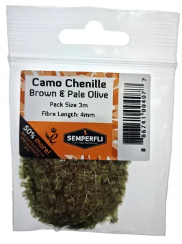Camo Chenille Brown & Pale Olive 4 mm