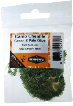 Camo Chenille Green & Pale Olive 4 mm 