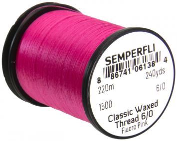 Classic Waxed Thread 6/0 Fluoro Pink