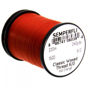 Classic Waxed Thread 6/0 Hot Orange 