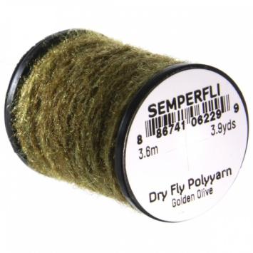 Dry Fly Polyyarn Golden olive