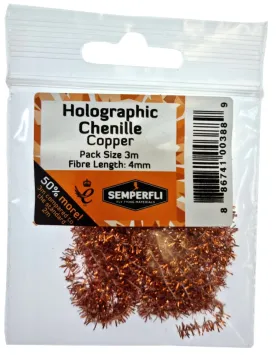 Holographic Chenille Copper 4 mm