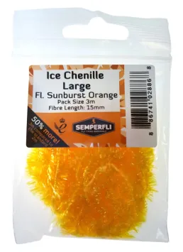 Ice Chenille Fluoro Sunburst Orange Large