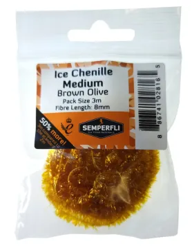 Ice Chenille Brown Olive Medium