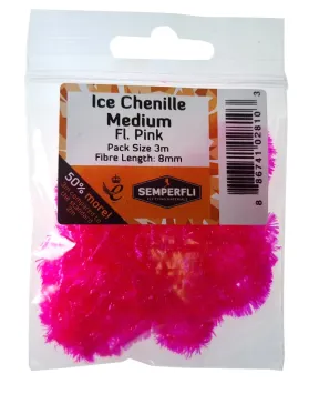 Ice Chenille Fluoro Pink Medium 